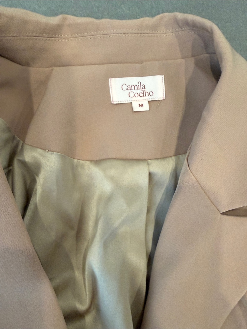 Camila Coelho Blazer in Light Beige with Satin Lining